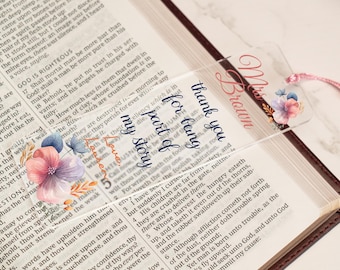 Personalized Bookmark For Teacher, Acrylic Book Mark For Teachers Day, Thank You Bookend, Teacher Appreciation Gift, Student Gift To Teacher