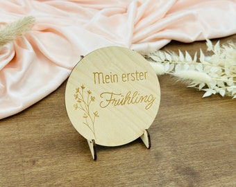 Meilensteine Baby - Monatskarte aus Holz