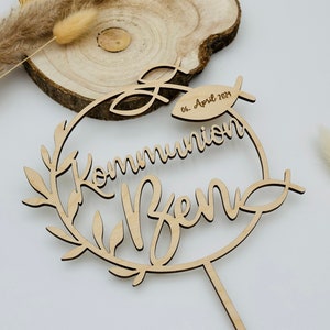 Cake topper communion, confirmation, confirmation cake topper with name image 3
