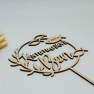 Cake Topper Kommunion, Konfirmation, Firmung Tortenaufstecker mit Namen Bild 7