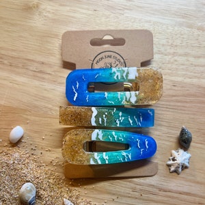 Resin Hair Clip — Beach Waves