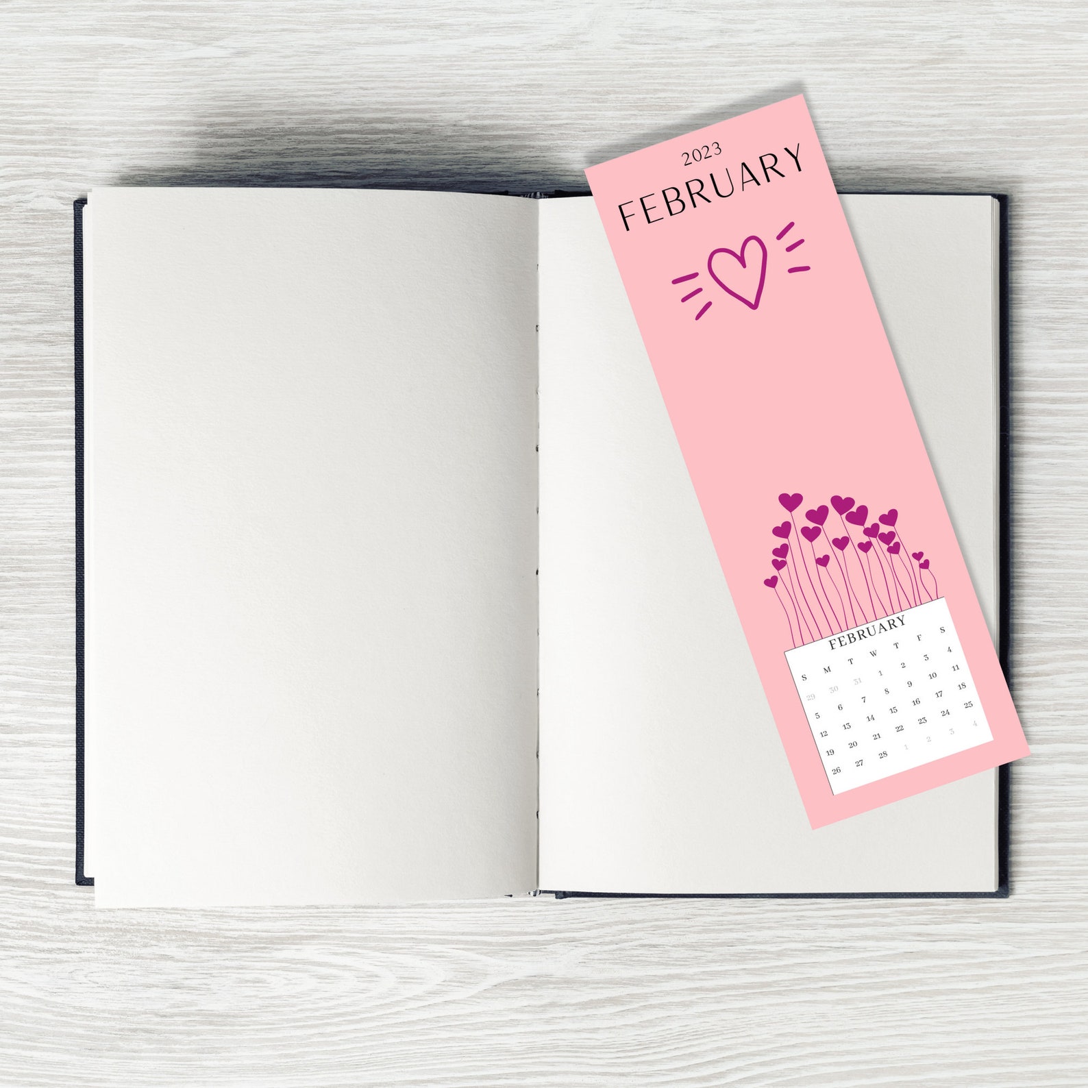 Set of 12 2023 Monthly Seasonal Calendar Bookmarks Digital Etsy