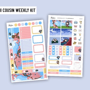 Kit Semanal Hobonichi Disney Mulan | Kit Primo Hobonichi | Kit Semanas Hobonichi | Kit semanal de adesivos de planejador desenhado à mão