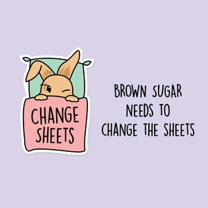 Brown Sugar Change Sheets Reminder Sticker | Hand Drawn Planner Stickers and Bullet Journal Stickers
