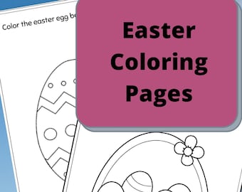 Easter Coloring Pages for Kids: Printable Activity (Digital Download)