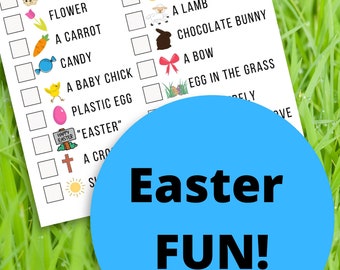 Easter Scavenger Hunt-Easter Egg Hunt Printable-Easter Fun-Easter Kids Activity-Party Games-Digital Download-Spring Activity