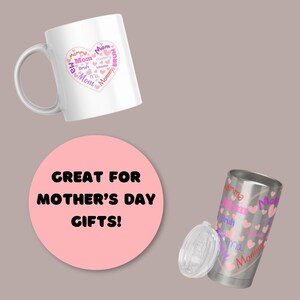 Mothers Day Heart Svg | Mom Heart Shirt | tumbler svg | Mother&#39;s Day Gift | Mom Heart Cut File | Heart Mom svg Design