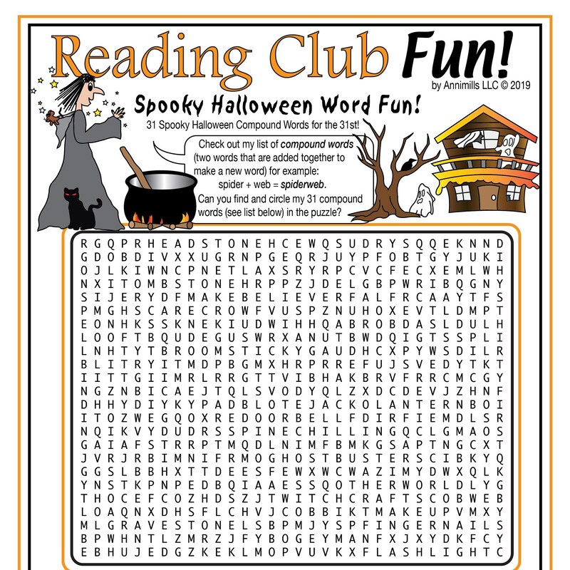 Halloween Haunt Word Search Etsy