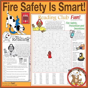 Fire Safety is Smart Printable Puzzle Set - Fire Prevention, Safety, Technology, Equipment