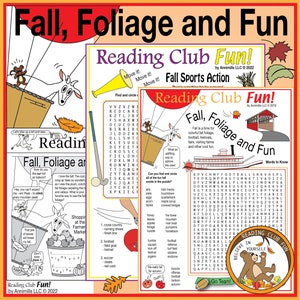 Fall, Foliage and Fun – Two-Page Activity Fall Puzzle Set