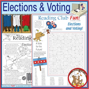 Elections, Voting, and Political Parties Printable Educational Puzzle Set