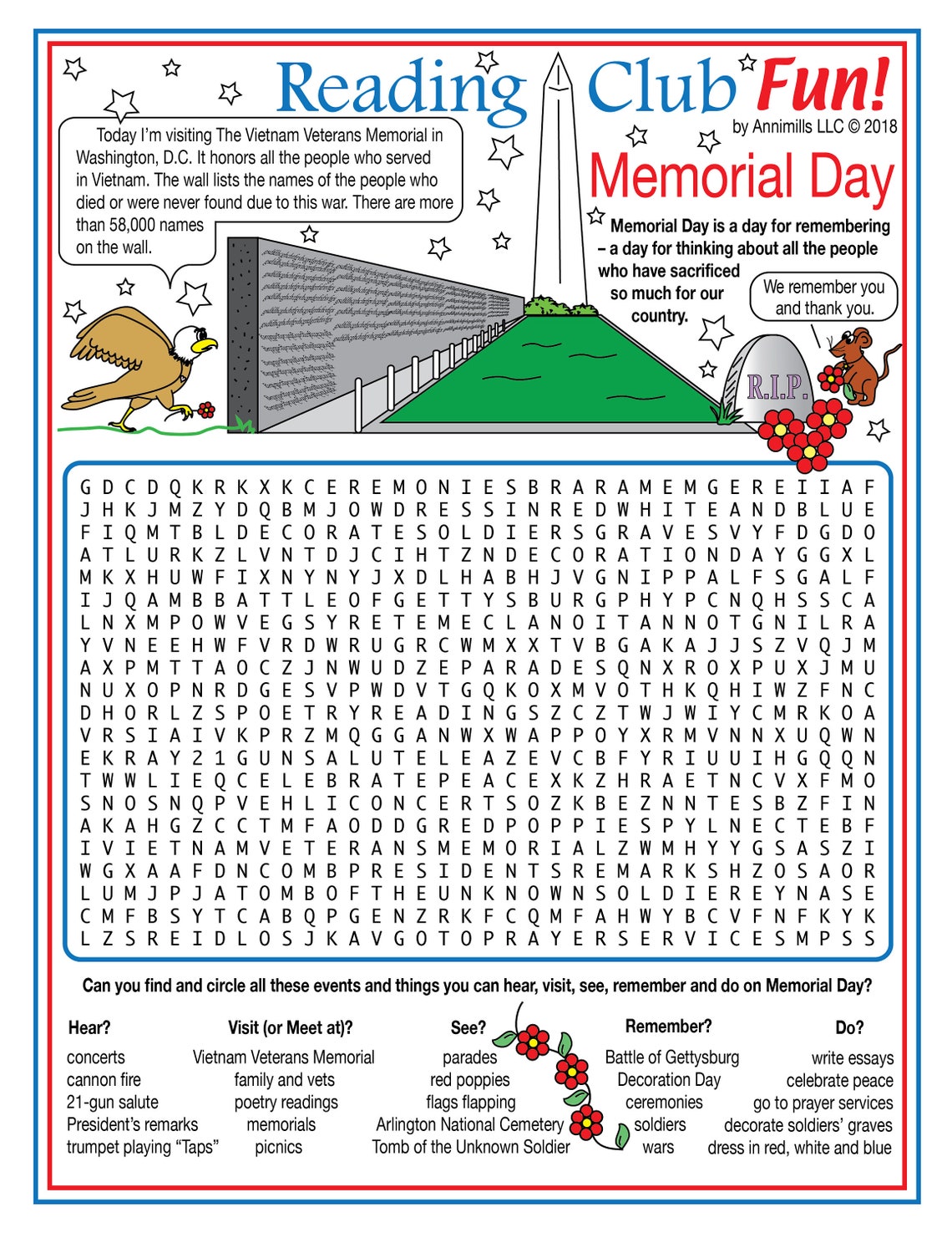 Memorial Day Puzzle Set - Themed Printable Puzzles - Etsy