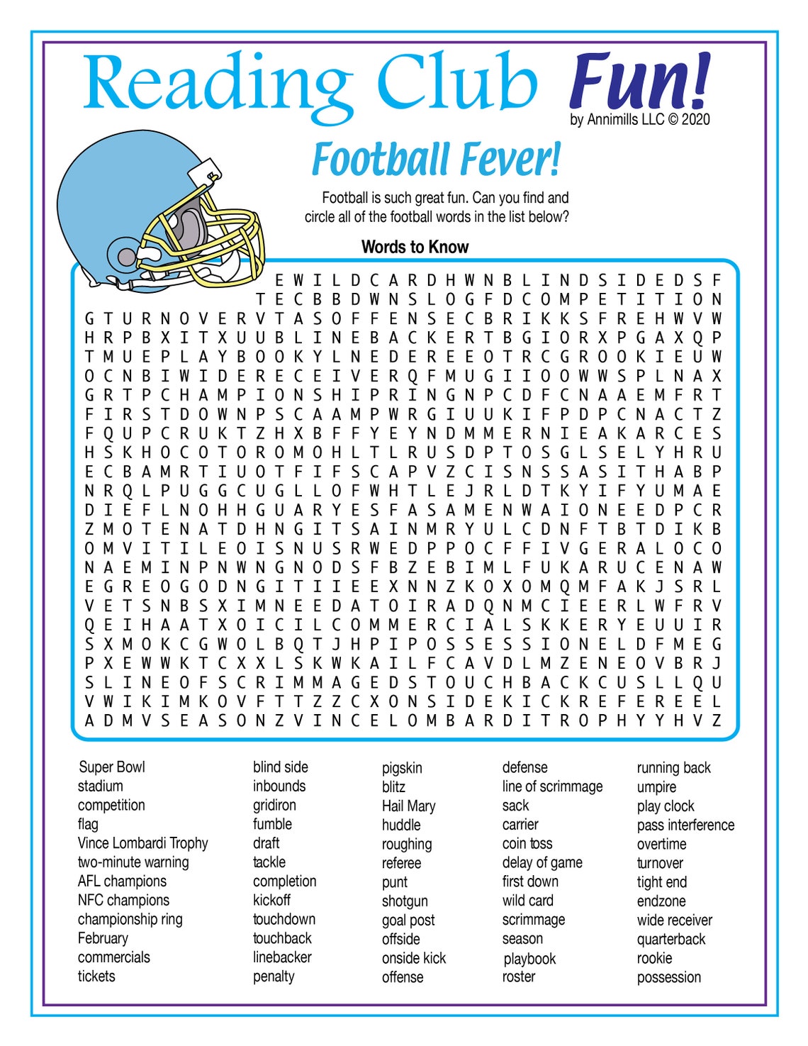 Football Facts & Fun Printable Activity Set history, Teams, Terms - Etsy