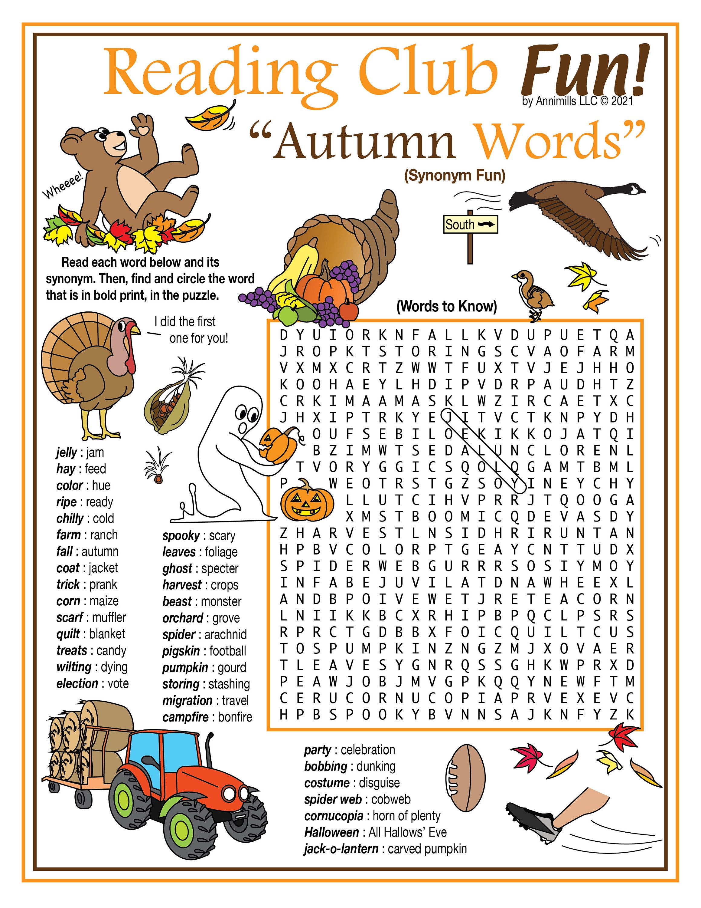 Synonyms for All Seasons Vocabulary Bundle Fall Winter -  Israel