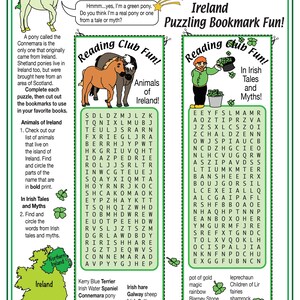 St. Patrick’s Day and Fun Facts About Ireland - Printable Puzzle Set - Etsy