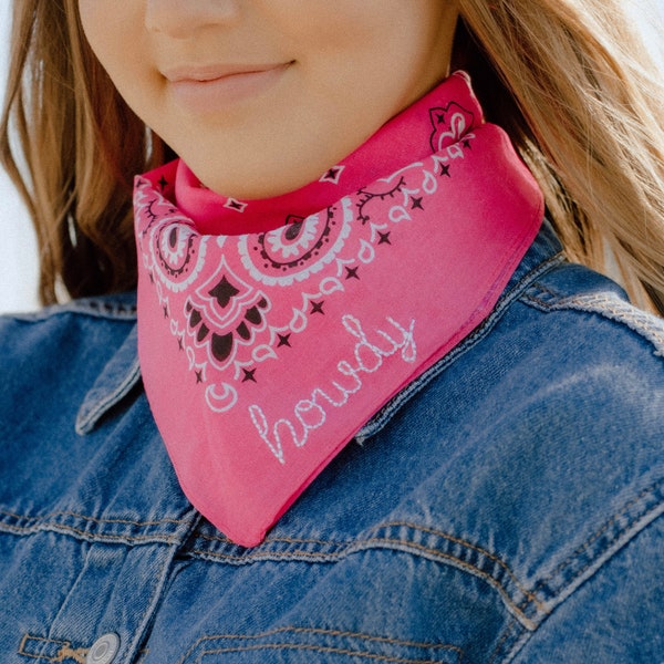 Customizable Hand Embroidered Bandana