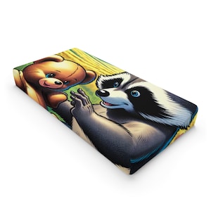 Animal Design Baby Changing Pad Cover: Soft Jersey Knit, Snug Fit