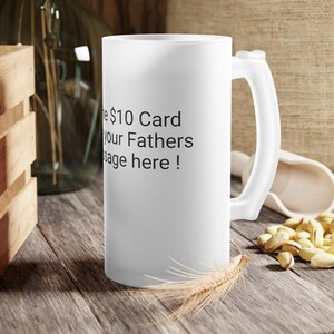 Frosted Glass Beer Mug - Personalized Gift for Dad, Father&#39;s Day Celebration, Custom Beverage Glass, Unique Drinkware, Home Bar Decor