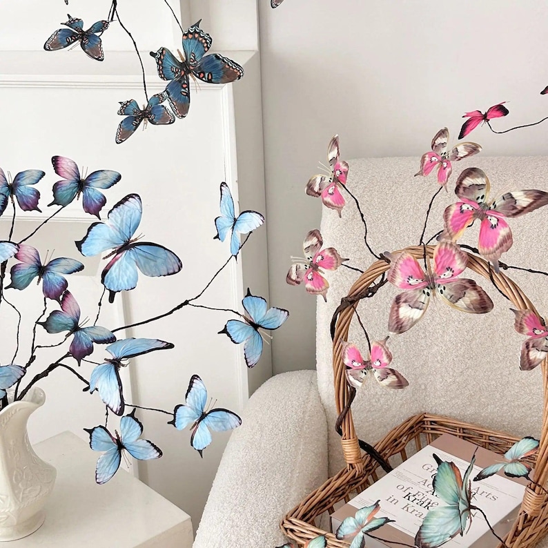 Artificial Butterfly Flowers (27.5 inch) image 9
