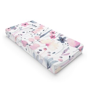 Floral Baby Changing Pad Cover: Soft Jersey Knit, Standard Size