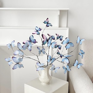 Artificial Butterfly Flowers (27.5 inch) image 1