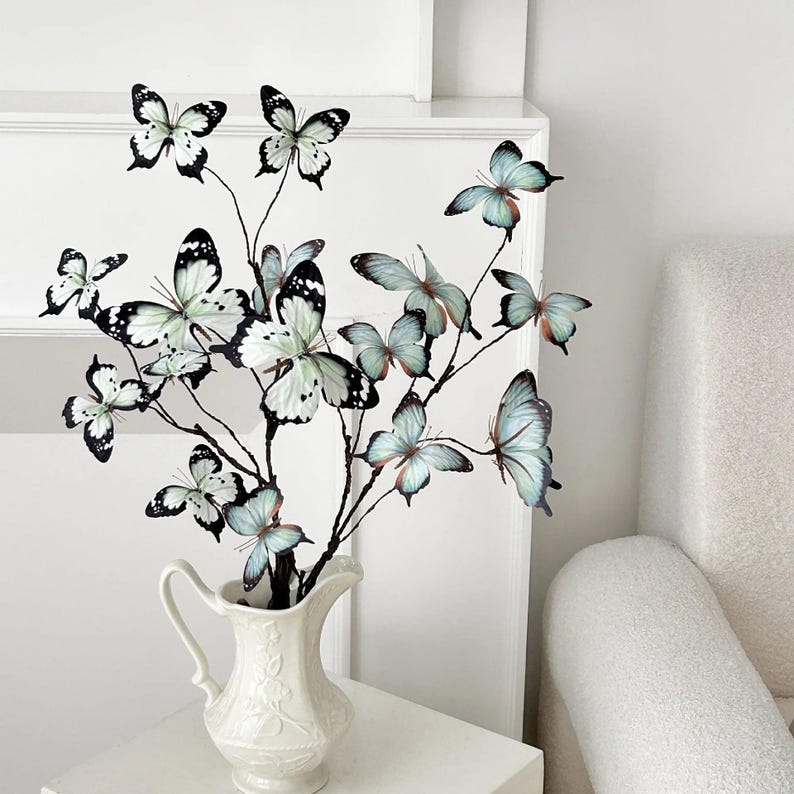 Artificial Butterfly Flowers (27.5 inch) image 11