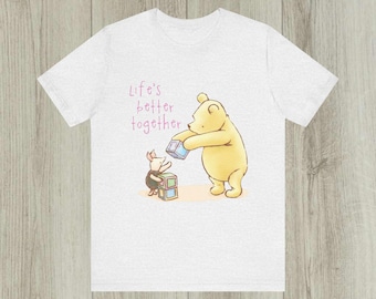 Classic Winnie the Pooh T-Shirt, Gender Neutral Tee, Gift for Her, Unisex Cotton Shirt, Pooh Bear Top