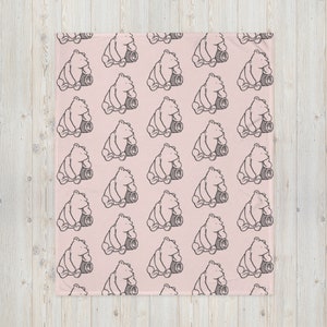 Classic Winnie the Pooh Throw Blanket 50X60, a gift for a new baby or toddlers, Pooh fans