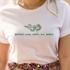 Snake house traits shirt | Green house traits shirt | Wizard school merch | Minimalistic merch | Magical unisex tshirt