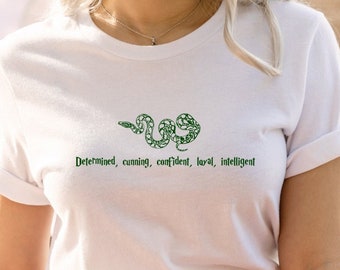 Snake house traits shirt | Green house traits shirt | Wizard school merch | Minimalistic merch | Magical unisex tshirt