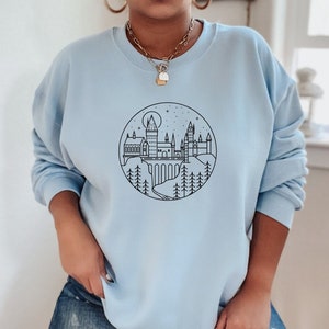 | de contour de château de sorcier Contour du château magique | Sweat-shirt magique du château