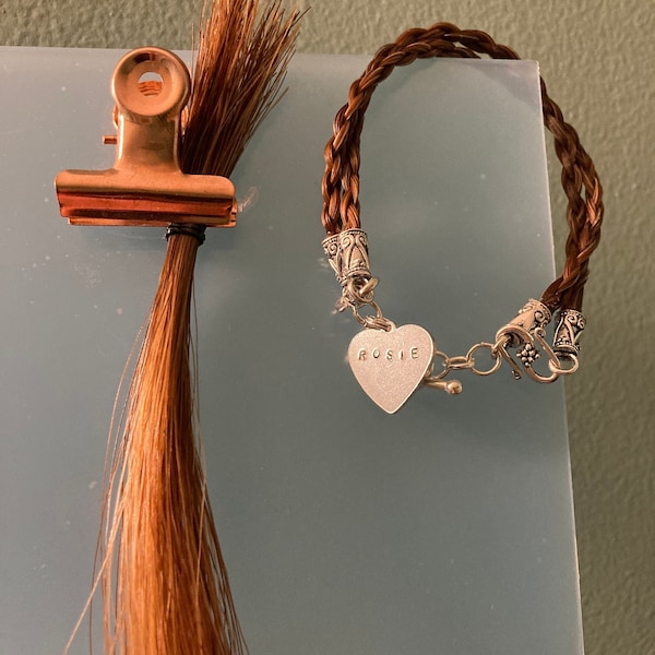 Mail In Hair, "Custom Horse Hair Bracelet" -- Popular Horse Jewelry, Horse Keepsake, Horsehair jewelry, Horse Gift, 3 days to make custom!