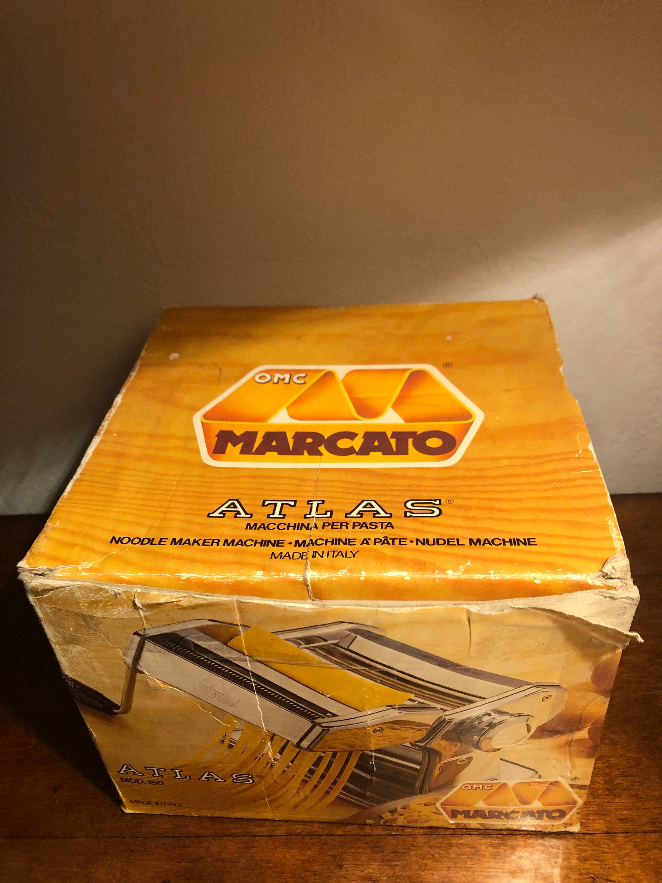 Marcato Atlas Pasta Maker Model 150mm Deluxe Hand Crank Machine