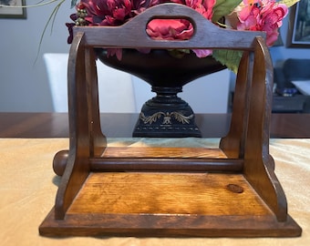 Artisan wood napkin holder