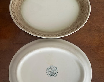 Vintage oval platters  from Syracuse China's popular "Cinnamon" restaurant ware pattern.