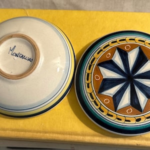 San Stefano di Canastra Hand Painted red Ceramic trinket jewelry heart box signed