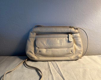 Stone Mountain light Cream  mini leather purse with shoulder strap