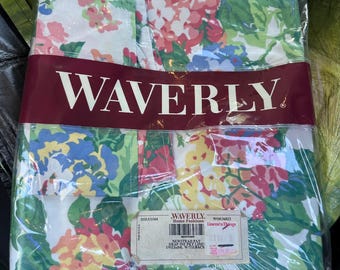 Vintage Waverly “Newstead” Floral Drapery Panels – New in Original Package