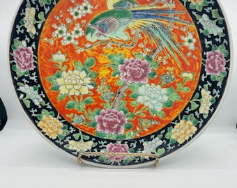 Antique Japanese Charger / Plate Decorative Bird Design