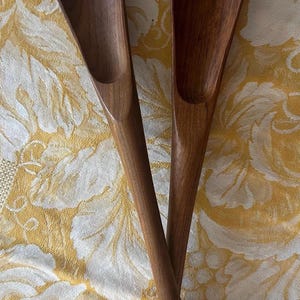 Vintage Dansk teak wood salad servers by Danish designer Jens Quistgaard.