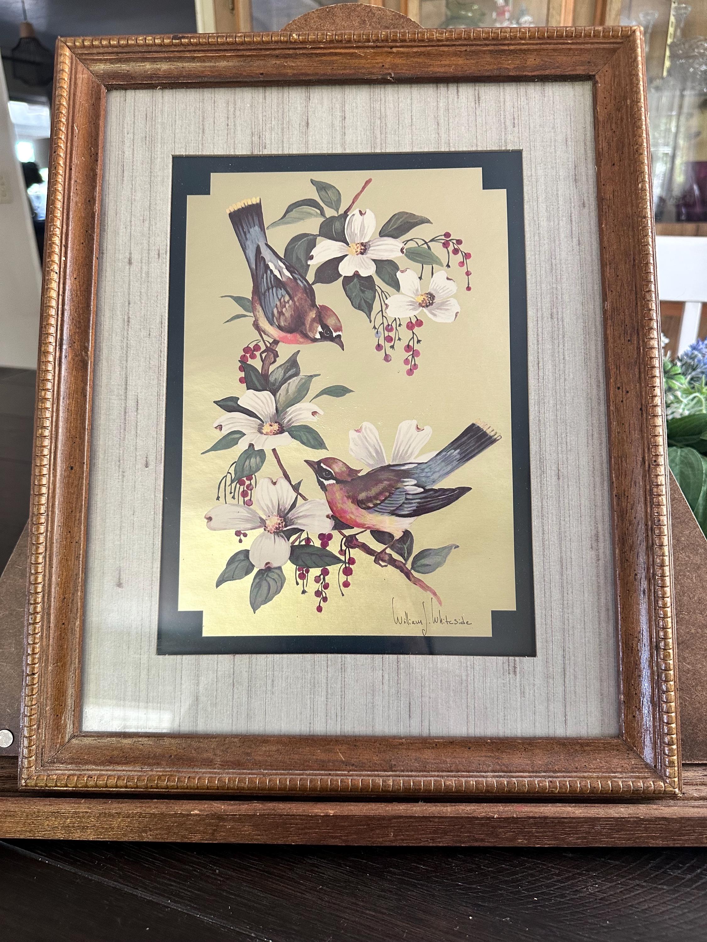 Vintage Foil Bird Art Print - Etsy