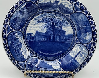 Valley Forge Blue bowl collectible plate
