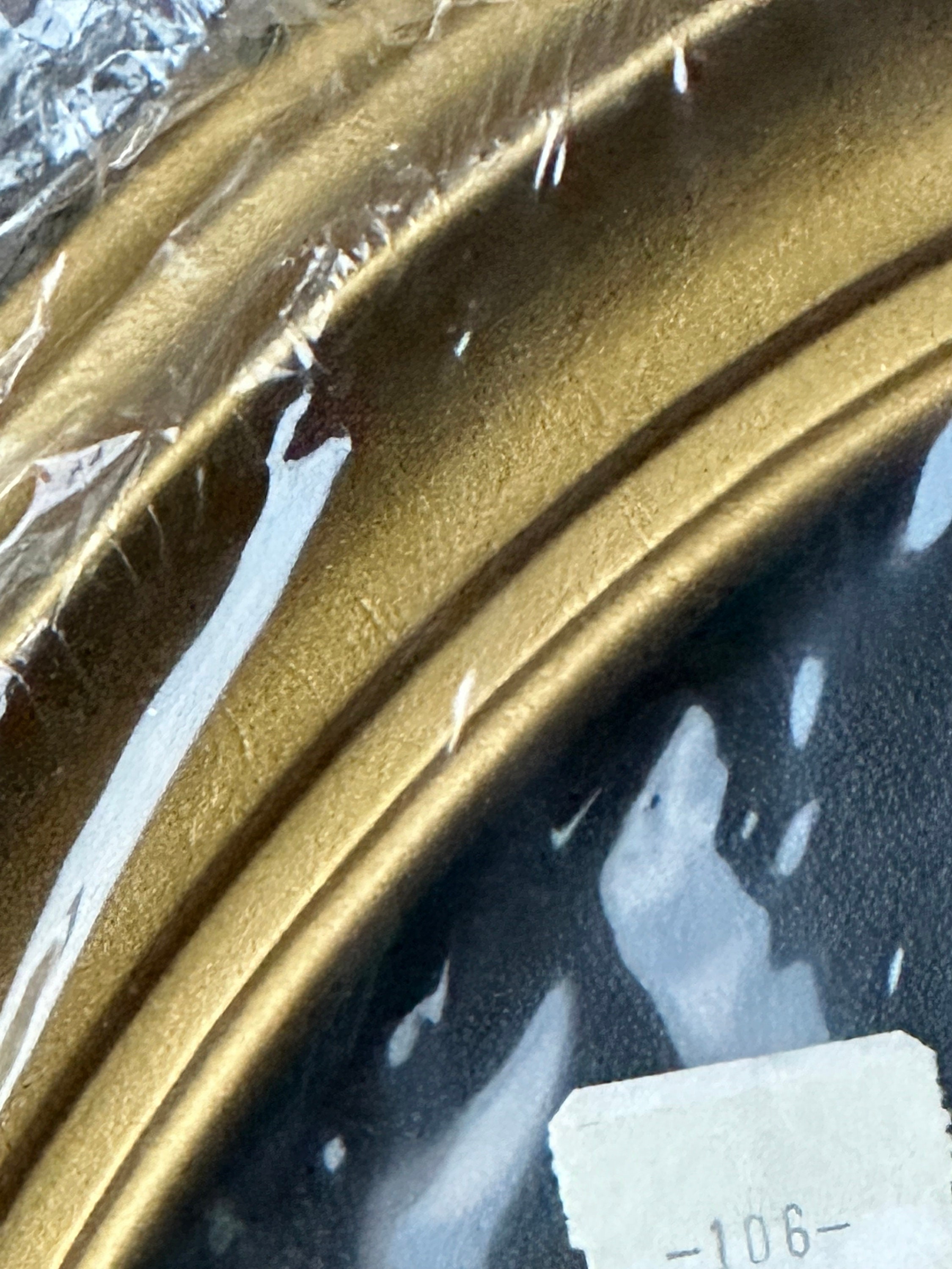 Oval Gold Plastic Frame New No Glass nor Backing. Outside of Etsy