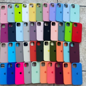 Solid color iPhone Case Colorful iPhone Cover with Logo Soft Shell for Apple 15 14 13 12 11 X Pro Max Pastel Color