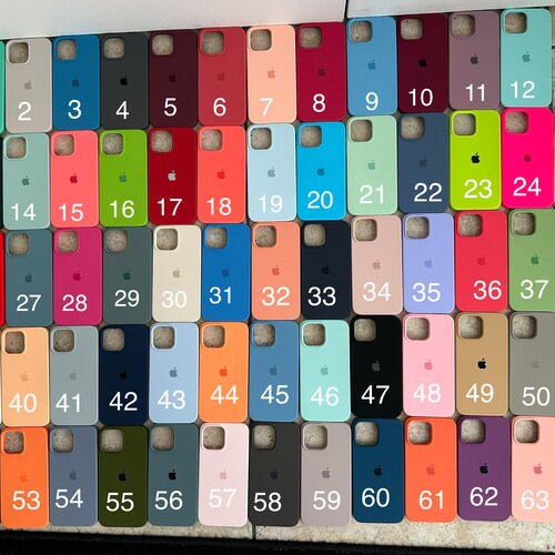 25 Colors Solid Color Iphone Case Silicone Cases for Apple Etsy