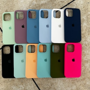 iPhone Case With Logo for iPhone 15 14 13 12 11 X Pro Max Solid Color