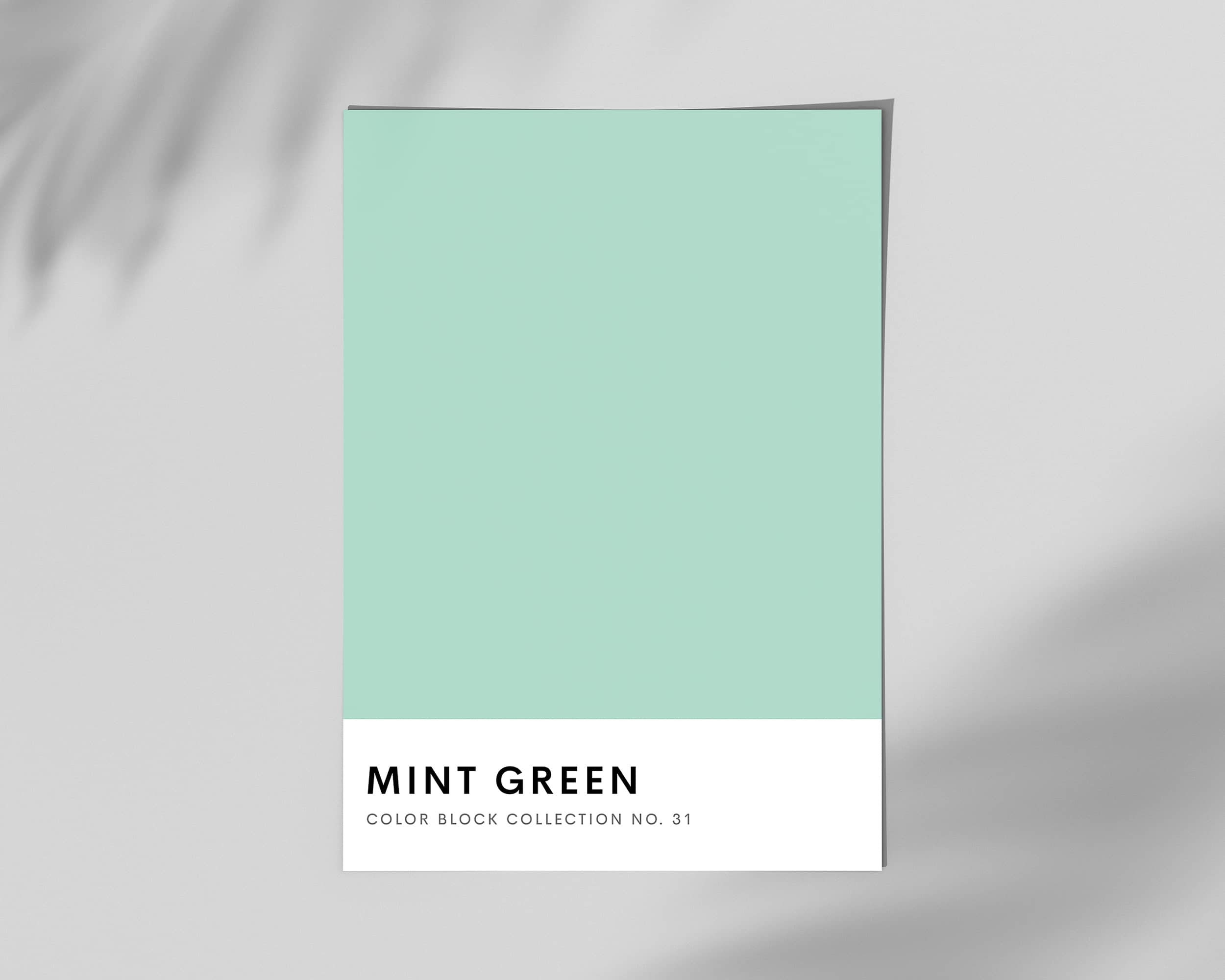 Mint Green Wall Print, Mint Green Wall Art, Mint Green Prints, Color