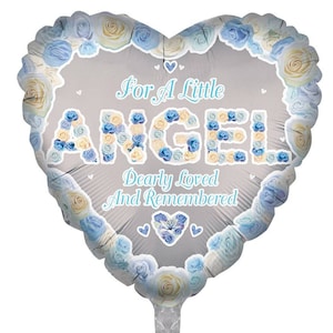 For A Little Angel Blue Remembrance Foil Balloon
