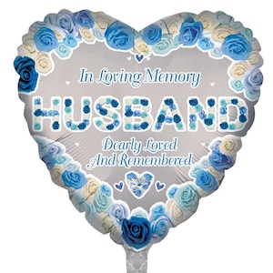 In Loving Memory Husband Remembrance Foil Balloon