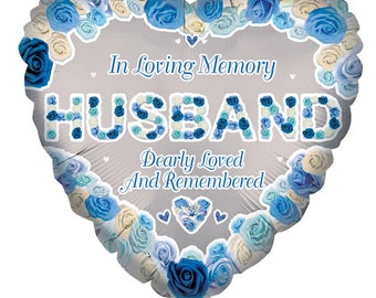 In Loving Memory Husband Remembrance Foil Balloon